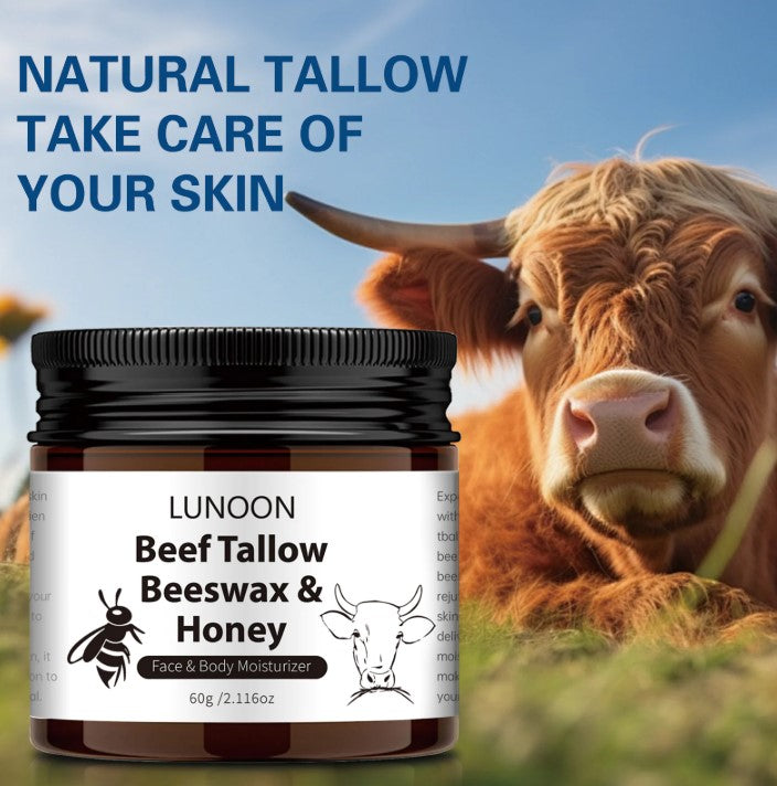 Butter Honey & Tallow Moisturizing Cream - Natural Deep Hydration for Dry Skin | Nourishing Face & Body Cream with Tallow, Honey & Butter